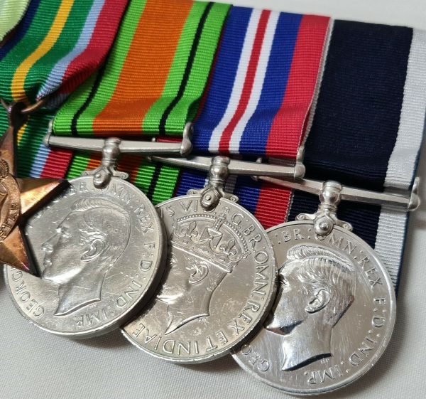 WW2 ROYAL NAVY LONG SERVICE MEDALS MX.48984 CERA MILFORD ATLANTIC AND PACIFIC - Image 4