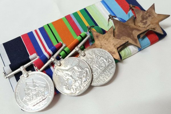 WW2 ROYAL NAVY LONG SERVICE MEDALS MX.48984 CERA MILFORD ATLANTIC AND PACIFIC - Image 9