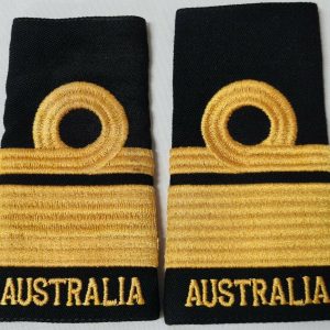 1980'S ERA ROYAL AUSTRALIAN NAVY RANK UNIFORM SHOULDER BOARDS REAR ADMIRAL