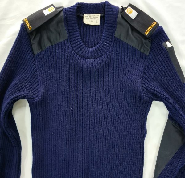 1993 DATED AUSTRALIAN NAVY HOWARD BLUE UNIFORM WOOL JUMPER TO MIDSHIPMAN