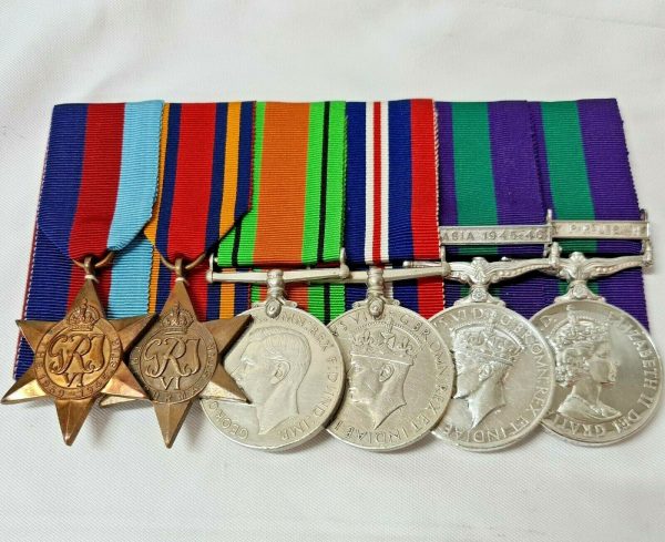 7TH RAJPUT'S CAPTAIN FRANK W V SHAW WW2 BURMA, DUTCH EAST INDIES & CYPRUS MEDALS - Image 2