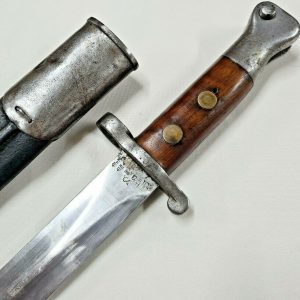 9th Bn KRRC BRITISH ARMY 1888 LEE METFORD BAYONET & SCABBARD BOER WAR PRE WW1