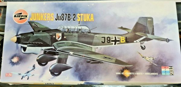 AIRFIX STUKA JUNKERS JU87 SET PLASTIC MODEL KIT 1:24 SCALE 1990'S WW2 GERMANY