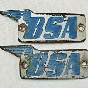 BIRMINGHAM SMALL ARMS COMPANY BSA MOTOR BIKE METAL & ENAMEL BADGES