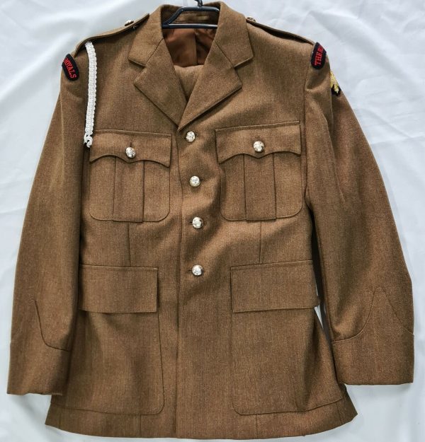 BRITISH ARMY THE BUFFS & ROYALS No.2 UNIFORM JACKET & PANTS WITH PATCHES - Image 2