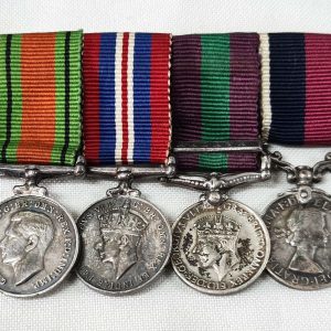 BRITISH ROYAL AIR FORCE WW2 1939/45 WAR & MALAYA SERVICE MINIATURE MEDALS