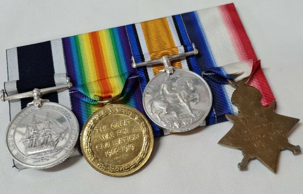 GALLIPOLI HMS EUROPA DOVER PATROL WW1 ROYAL NAVY MEDALS 284152 JOHN GODDARD - Image 8