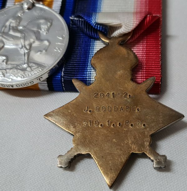 GALLIPOLI HMS EUROPA DOVER PATROL WW1 ROYAL NAVY MEDALS 284152 JOHN GODDARD - Image 9