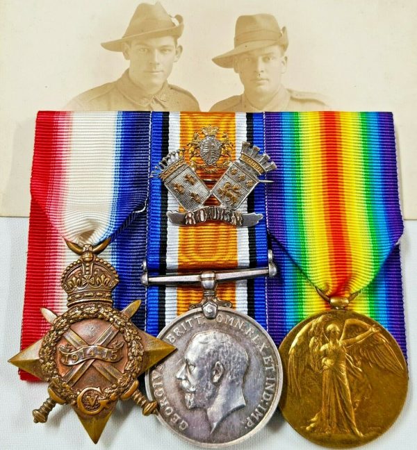 GASSED SEPTEMBER 1917 - DIED 1925 WW1 AUSTRALIAN MEDALS BADGE 8442 DVR L.W.TODD