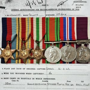 GREEK POW WW2 BRITISH ARMY MEDALS 6344035 SERGEANT MCNAIRN ROYAL WEST KENT REGIMENT