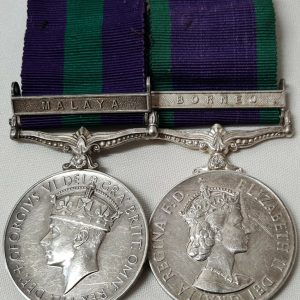 GSM 1918 MALAYA & BORNEO MEDALS SERGEANT SUNWAR GURKHA SIGNALS REGIMENT POST WW2