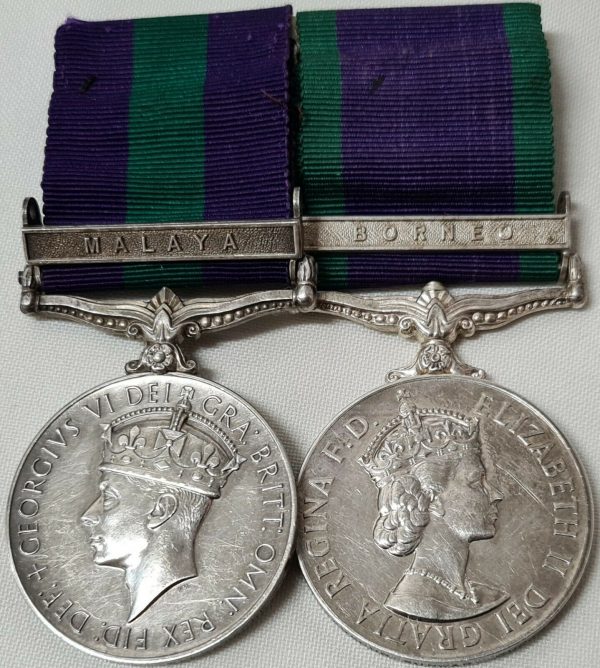 GSM 1918 MALAYA & BORNEO MEDALS SERGEANT SUNWAR GURKHA SIGNALS REGIMENT POST WW2