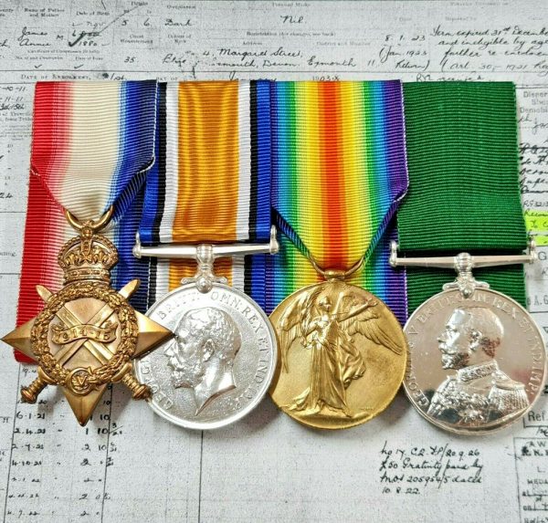 HMHS LLANDOVERY CASTLE MASSACRE* WW1 MEDALS 2869C J PALMER ROYAL NAVAL RESERVE