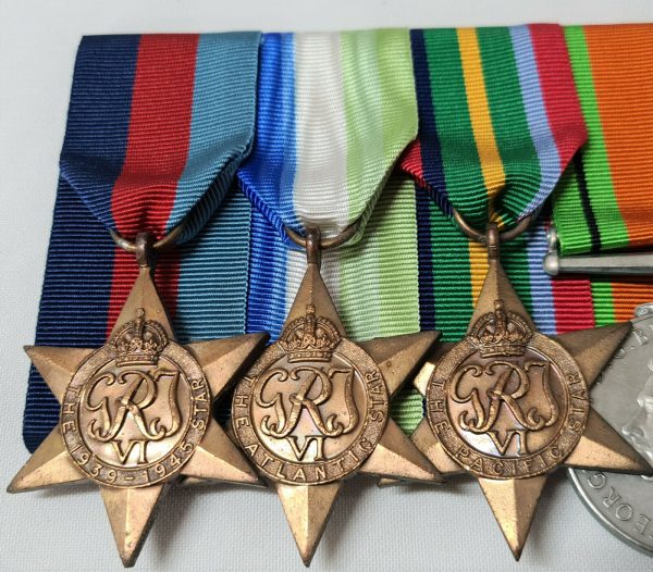 HMS FENCER ESCORT CARRIER WW2 ROYAL NAVY MEDALS JX 125827 PETTY OFFICER HALL - Image 2