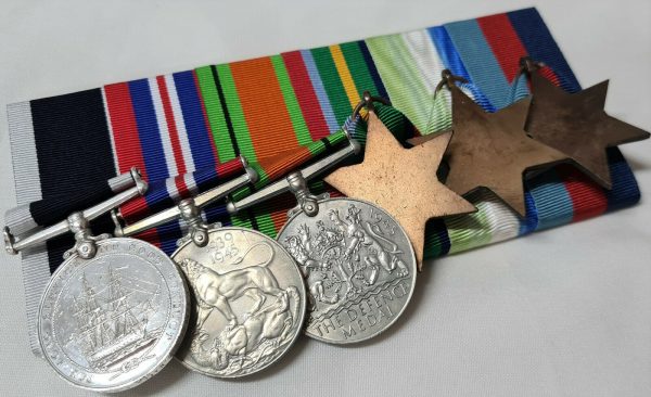 HMS FENCER ESCORT CARRIER WW2 ROYAL NAVY MEDALS JX 125827 PETTY OFFICER HALL - Image 8