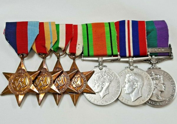 MILITARY INTELLIGENCE CORPS WW2 & MALAYA EMERGENCY MEDALS 22787256 J MACKAY