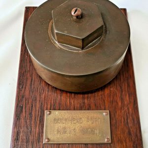 POST WW2 AUSTRALIAN NAVY SUBMARINE HMAS ORION METAL WOOD BULKHEAD PORT