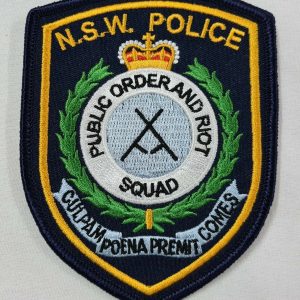 POST WW2 OBSOLETE AUSTRALIAN NSW POLICE RIOT SQUAD UNIFORM PATCH