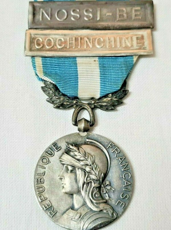 PRE WW1 FRENCH COLONIAL CAMPAIGN MEDAL VIETNAM MADAGASCAR CLASPS ARMY MILITARY