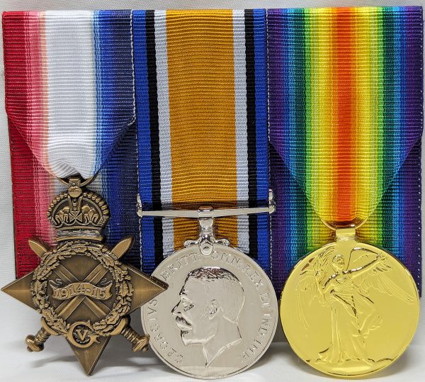 WW1 AUSTRALIAN BRITISH COMMONWEALTH MOUNTED MEDAL TRIO GROUP REPLICA ANZAC AIF