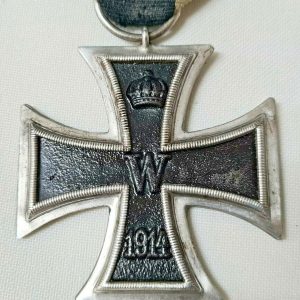 R.W. STAMPED WW1 GERMAN ARMY SERVICE MEDAL IRON CROSS FOR BRAVERY