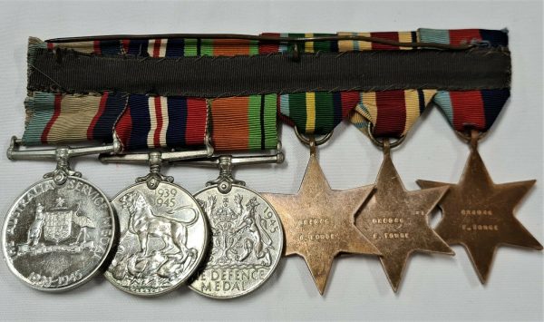 RARE AUSTRALIAN WW2 MEDALS QX4046 GUNNER TONGE NORTH AFRICA GREECE NEW GUINEA - Image 3