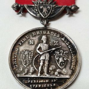 RARE NEW ZEALAND UNITED FIRE BRIGADES ASSOCIATION LONG SERVICE MEDAL TITAHI BAY