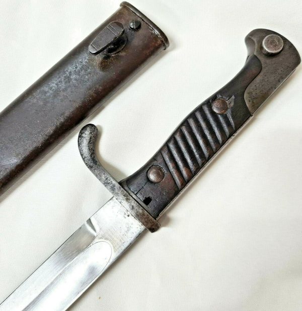 RARE WW1 GERMAN ARMY 98/05 MAUSER BUTCHER BAYONET & SCABBARD WKC SOLINGEN 1917