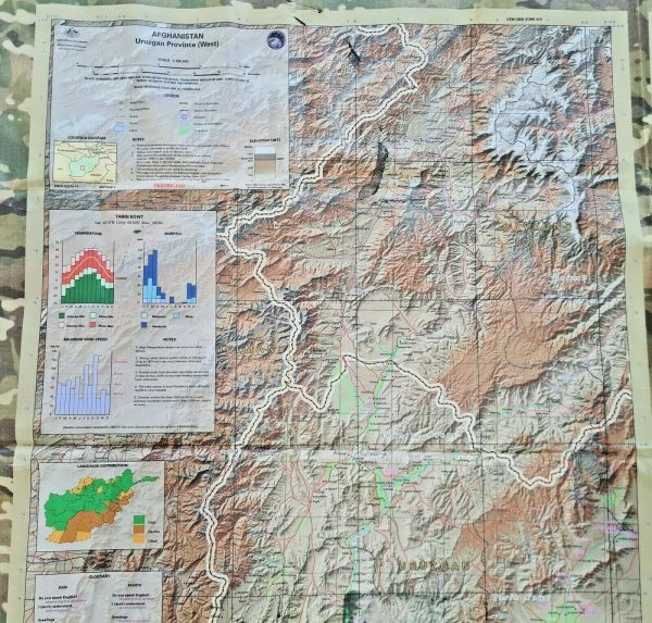 *SASR USED* AUSTRALIA ARMY AFGHANISTAN TACTICAL MAP URUZGAN & TARIN KOWT