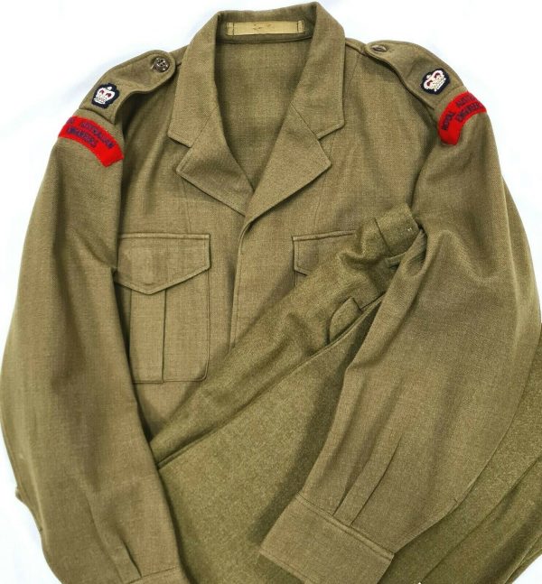 VIETNAM WAR AUSTRALIAN ARMY WOOL UNIFORM JACKET WITH PATCHES & PANTS