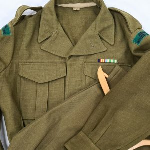 VIETNAM WAR AUSTRALIAN ARMY WOOL UNIFORM JACKET WITH PATCHES & PANTS INTELLIGENCE CORPS