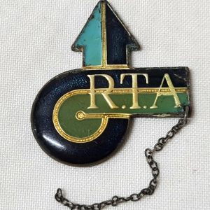 VINTAGE AUSTRALIA WA ROAD TRANSPORT AUTHORITY UNIFORM BADGE BY SHERIDAN