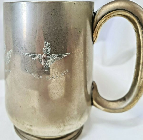 VINTAGE POST WW2 BRITISH ARMY PARACHUTE REGIMENT BEER CUP MUG