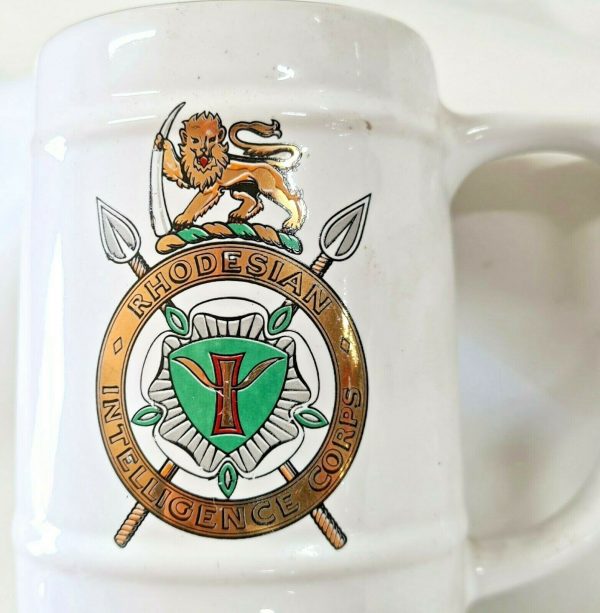 VINTAGE RHODESIAN ARMY INTELLIGENCE CORPS SERVICE BEER MUG - Image 4