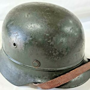 VINTAGE WW2 GERMAN HOME ARMY MODEL 1940 BEADED RIM UNIFORM HELMET CHIN STRAP