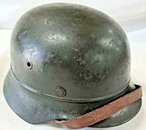 Vintage Ww2 German Home Army Model 1940 Beaded Rim Uniform Helmet Chin 