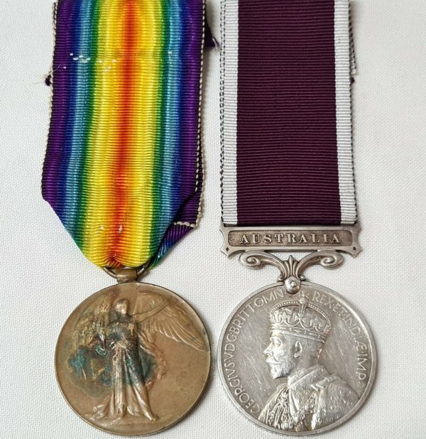 WW1 & AUSTRALIAN ARMY INSTRUCTIONAL CORPS SERVICE MEDAL WARRANT OFFICER PLEYDELL - Image 2