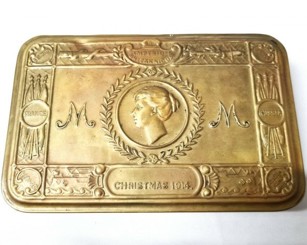 WW1 BRITISH AUSTRALIAN ARMY & NAVY PRINCESS MARY GIFT TIN ANZAC GALLIPOLI