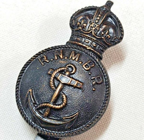 WW1 ERA ROYAL NAVY MOTOR BOAT RESERVE UNIFORM CAP BADGE BY GAUNT LONDON