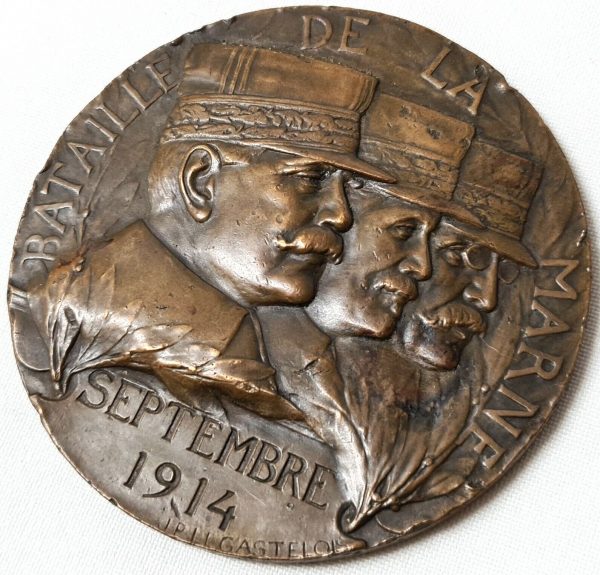 WW1 FRANCE BATTLE OF THE MARNE MEDAL 1914 PARIS MINT - Image 2