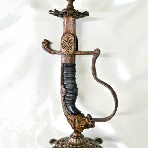 WW1 GERMAN ARMY OFFICER ARTILLERY SWORD CONVERTED TO CANDLE STICK HOLDER RARE