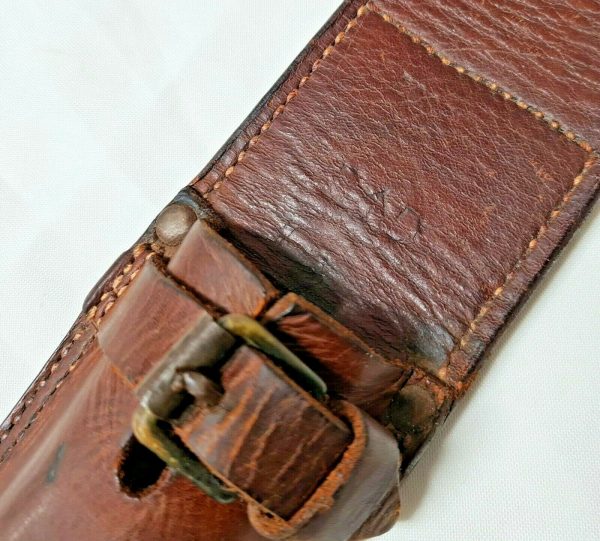 WW1 WW2 WESTERN AUSTRALIAN ISSUED 303 RIFLE 1907 BAYONET SCABBARD LEATHER FROG - Image 2