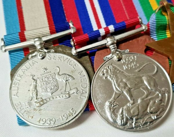 WW2 AUSTRALIAN ARMY PACIFIC MEDAL GROUP & DOG TAGS W48747 JOHN HOPE - Image 5