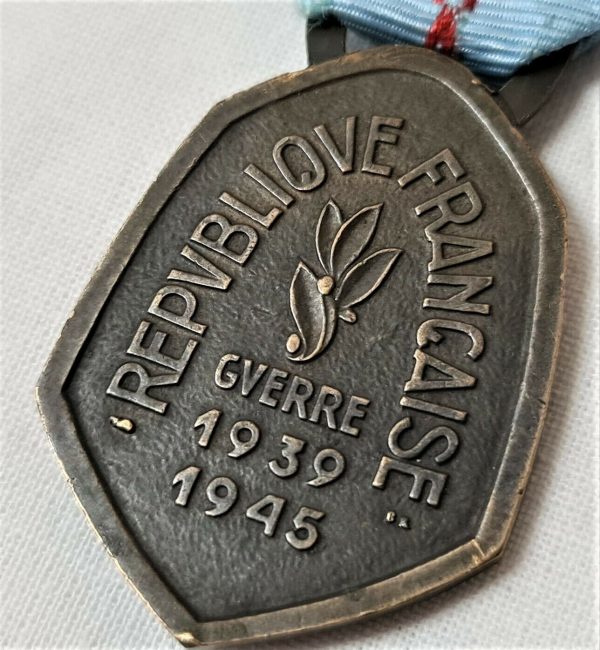 WW2 FRENCH 1939-45 COMMEMORATIVE SERVICE MEDAL NORWAY FRANCE UK ARMY MILITARY - Image 5