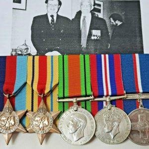 WW2 MALTA CONVOYS MEDAL GROUP TO H.B. CARTWRIGHT HMS WELSHMAN JEWISH SERVICEMAN