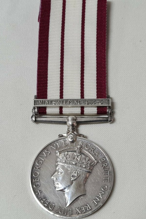 WW2 NAVAL GENERAL SERVICE MEDAL MINESWEEPING 1945 TERNOUTH ROYAL NAVY - Image 2