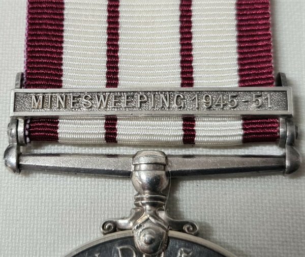 WW2 NAVAL GENERAL SERVICE MEDAL MINESWEEPING 1945 TERNOUTH ROYAL NAVY - Image 4