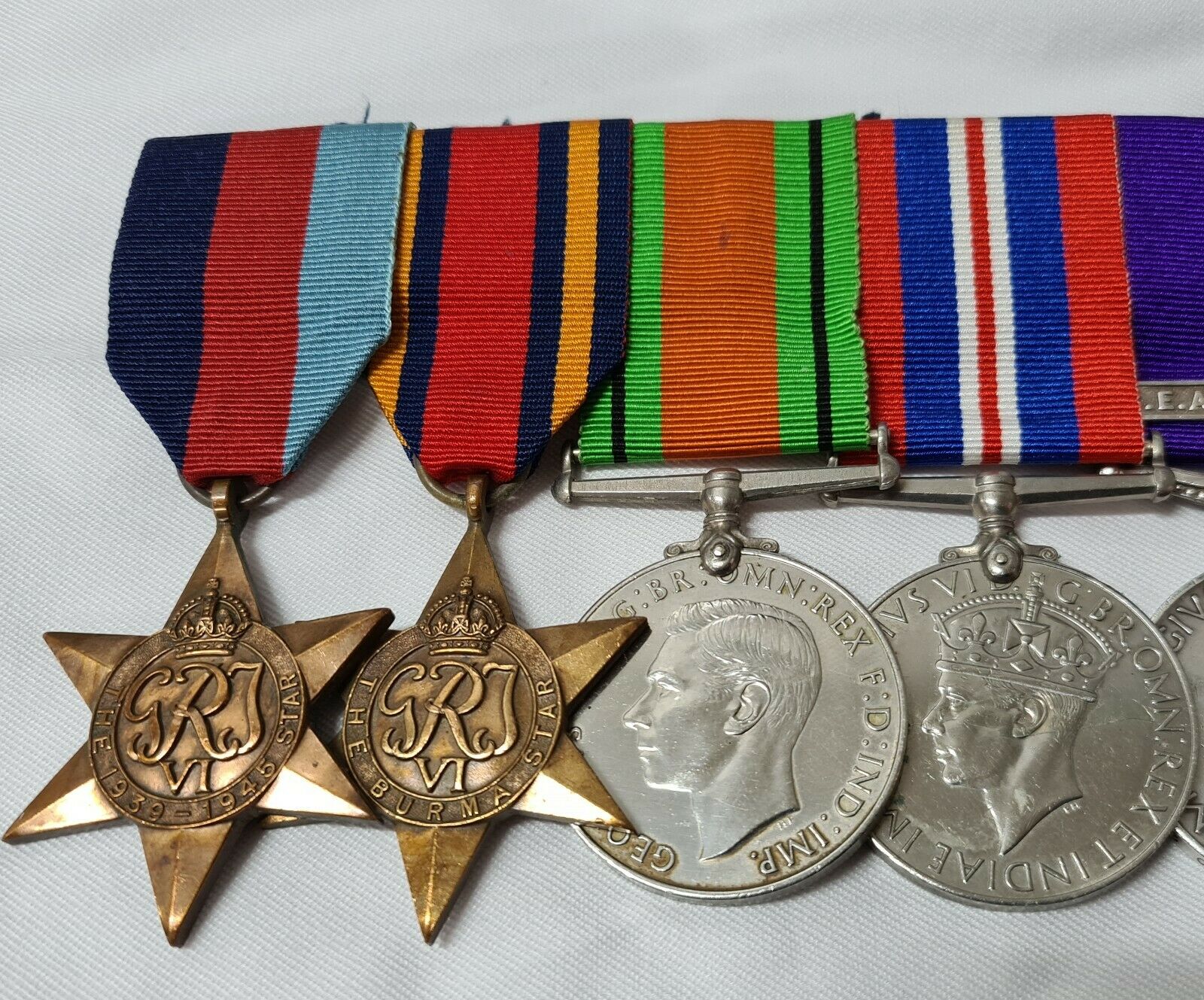 WW2 BURMA & S.E. ASIA 1945 – 46 MEDALS 3247233 FREDERICK DELBRIDGE ...