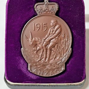 1967 GALLIPOLI WW1 MEDAL PLAQUE 2185 PTE ALFRED HURN 6TH BATTALION AIF ANZAC