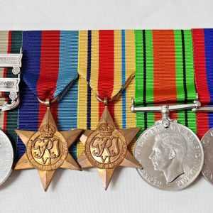 AFGHANISTAN INDIA & WW2 MEDALS 3908466 H WILLIAMS 1ST SOUTH WALES BORDERERS ARMY